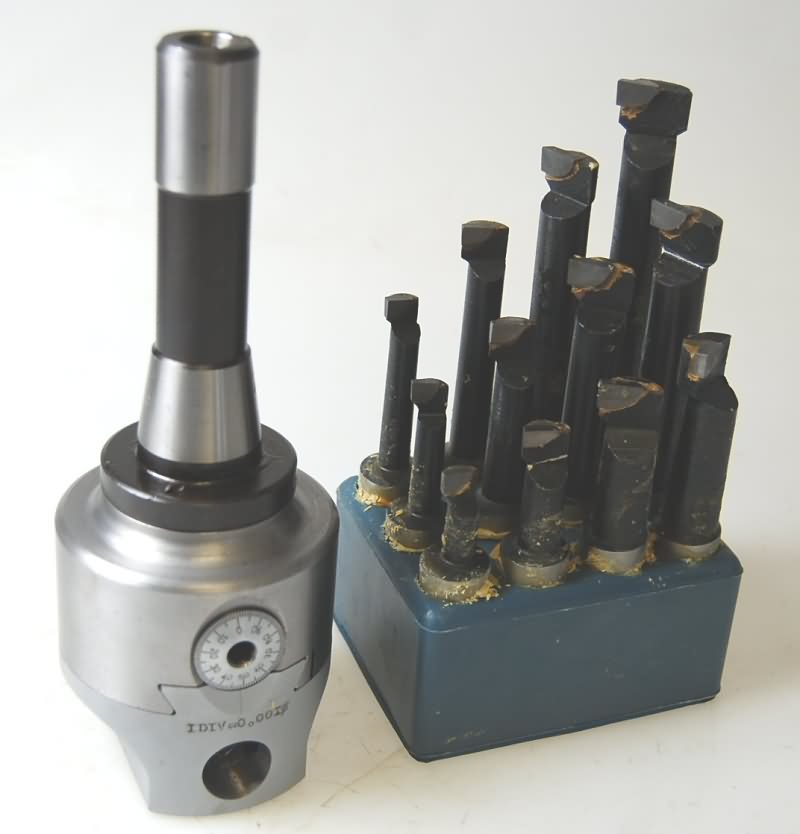 Soba 3" Boring Head with R8 Bridgeport Shank Plus Boring Bars