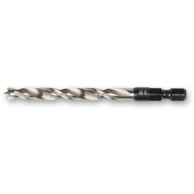 FISCH HSS Brad Point Drill Bit Hex Shank - 6 mm 107412