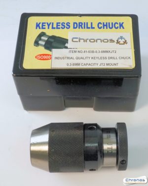 High Quality Precision Keyless Drill Chuck 0.3 – 8mm with a JT2 taper Morse Taper 2 Shank- SORRY OUT OF STOCK