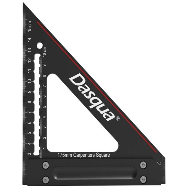 Dasqua Black-Red 175 mm Precision Carpenters Square 1804-5881 - Image 6