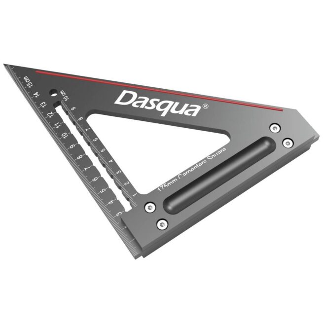 Dasqua Black-Red 175 mm Precision Carpenters Square 1804-5881 - Image 2