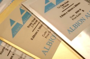 Albion Alloys Brass Sheet 0.005 inch- 4 inch x 10 inch – 2 Pack-2SM1