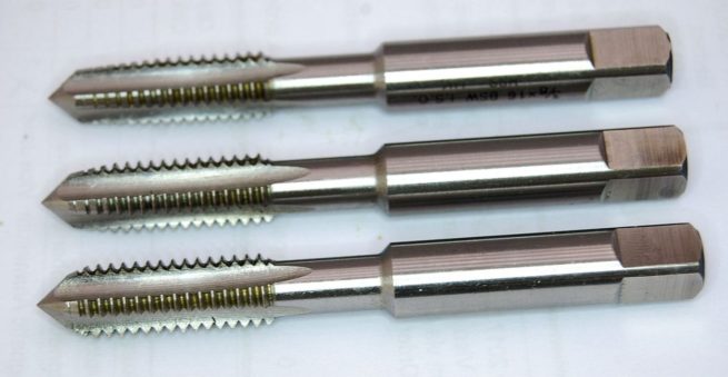 SET OF THREE 5 BA HSS TAPS TAPER & SECOND & PLUG