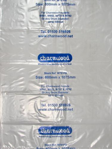 W791PB Polythene Dust Extraction Collection Bag 800 x 1075mm (32'' x 43''), pack of 10