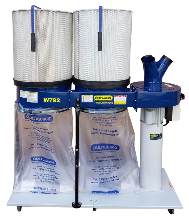 W792/3CF Dust Extractor 2200w, 415v With 1 mic Filter Cartridges